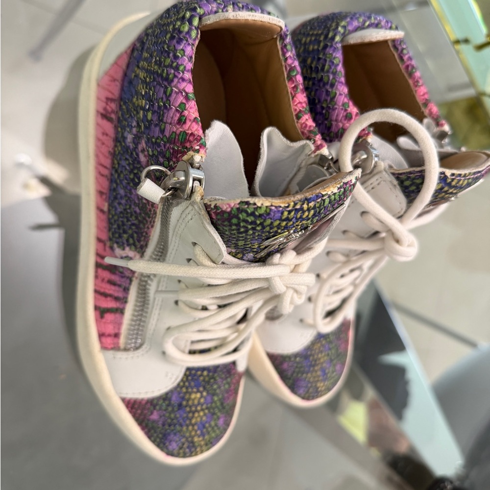 Giuseppe Zanotti Multicolor Python-Embossed High-… - image 1